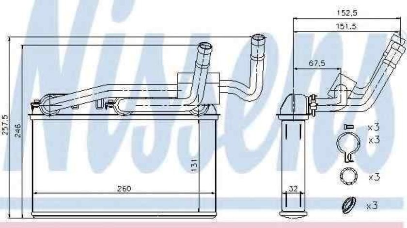 Radiator calorifer caldura BMW X5 (F15, F85) NISSENS 70529