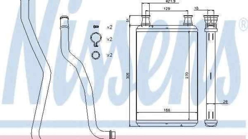 Radiator calorifer caldura CHRYSLER 300 C NISSENS 70979