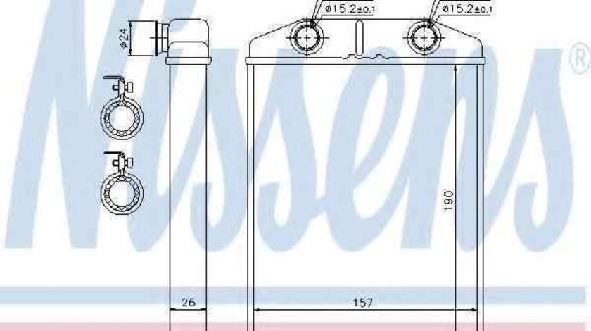 Radiator calorifer caldura DACIA DOKKER NISSENS 76514