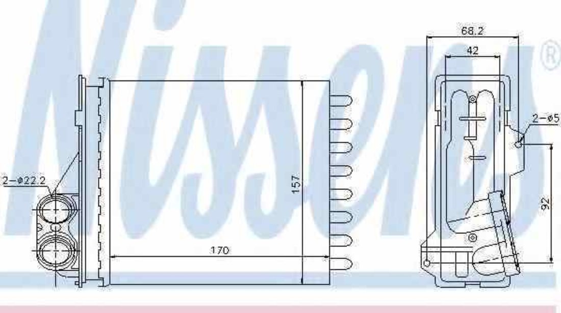 Radiator calorifer caldura DACIA DUSTER NISSENS 76512