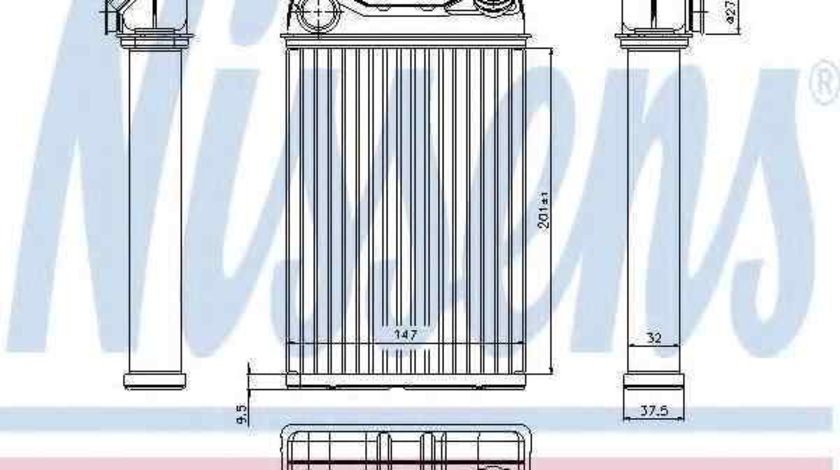 Radiator calorifer caldura FIAT PUNTO Van (188AX) NISSENS 71445