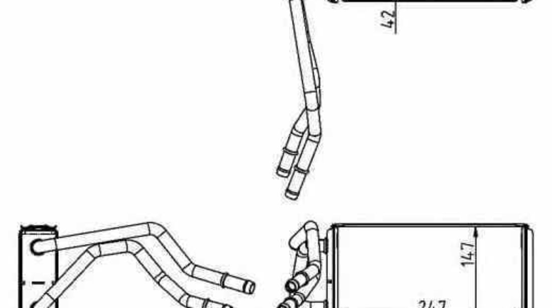 Radiator calorifer caldura FORD TRANSIT bus NRF 54227