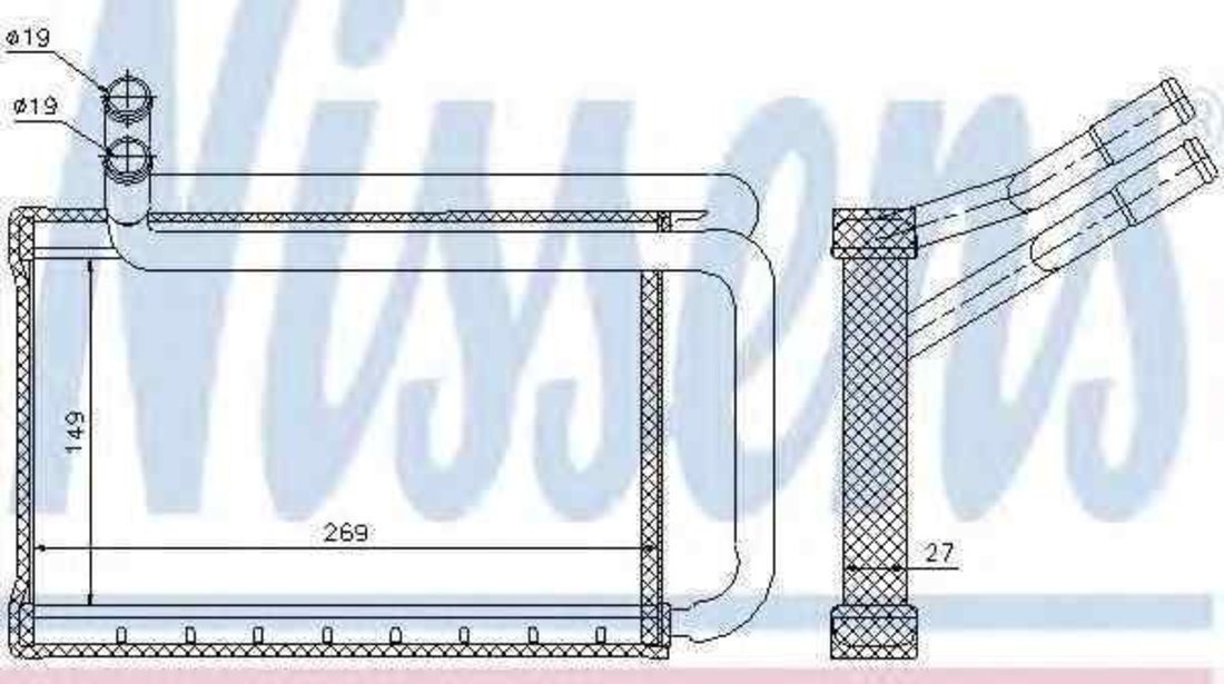 Radiator calorifer caldura HYUNDAI H-1 Travel (TQ) NISSENS 77636