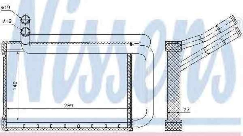 Radiator calorifer caldura HYUNDAI H-1 Travel (TQ) NISSENS 77636