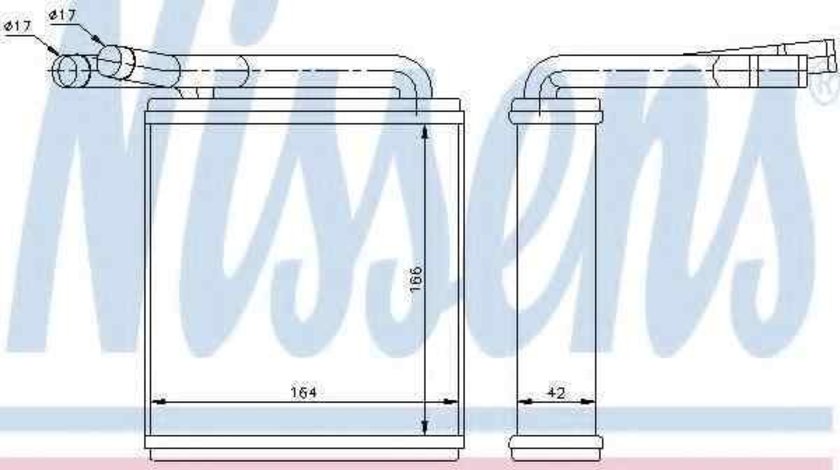 Radiator calorifer caldura HYUNDAI H100 bus (P) NISSENS 77608