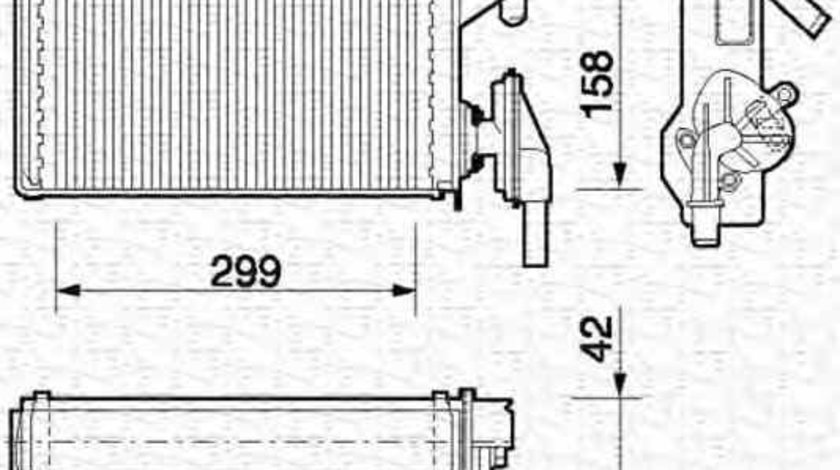 Radiator calorifer caldura IVECO DAILY II caroserie inchisa/combi MAGNETI MARELLI 350218063000