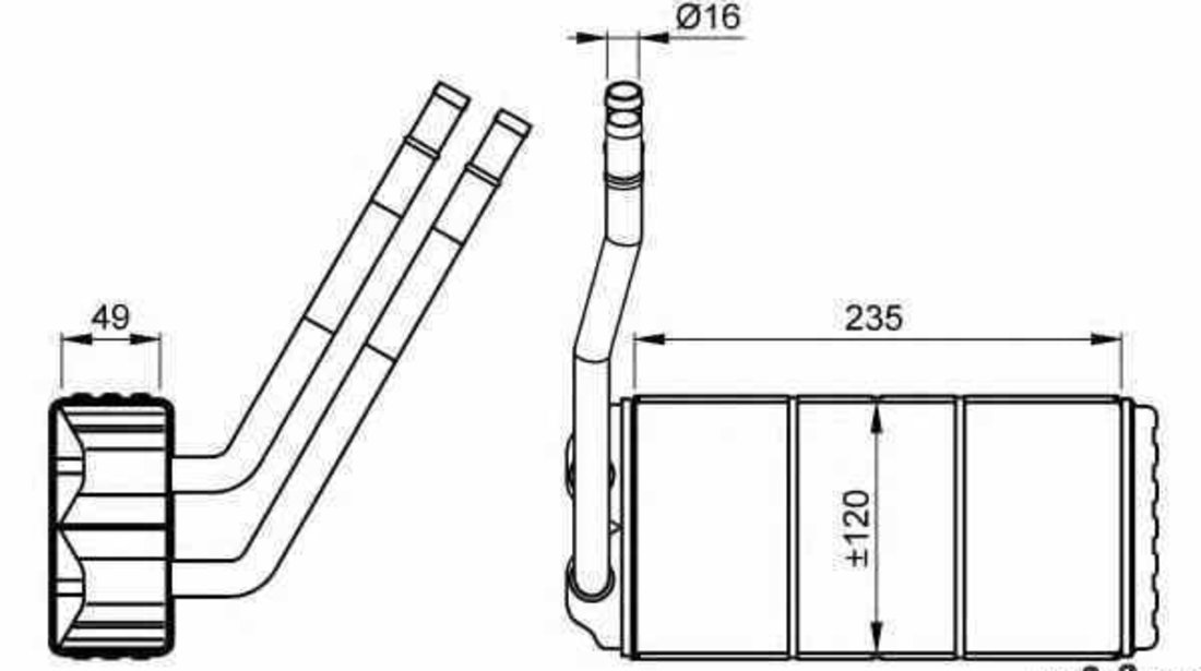 Radiator calorifer caldura LAND ROVER FREELANDER Soft Top NRF 54263