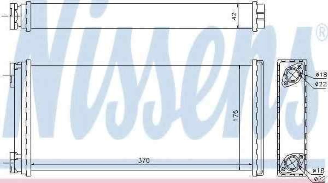 Radiator calorifer caldura MAN F 90 NISSENS 71927