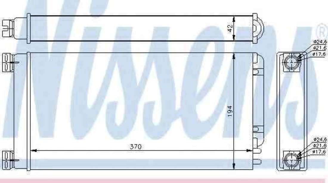 Radiator calorifer caldura MAN TGA NISSENS 71926