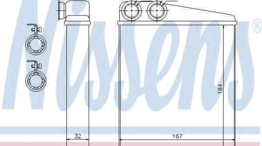 Radiator calorifer caldura MERCEDES-BENZ A-CLASS (W169) NISSENS 72047