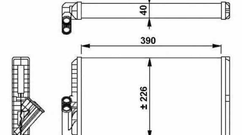 Radiator calorifer caldura MERCEDES-BENZ ACTROS NRF 54256