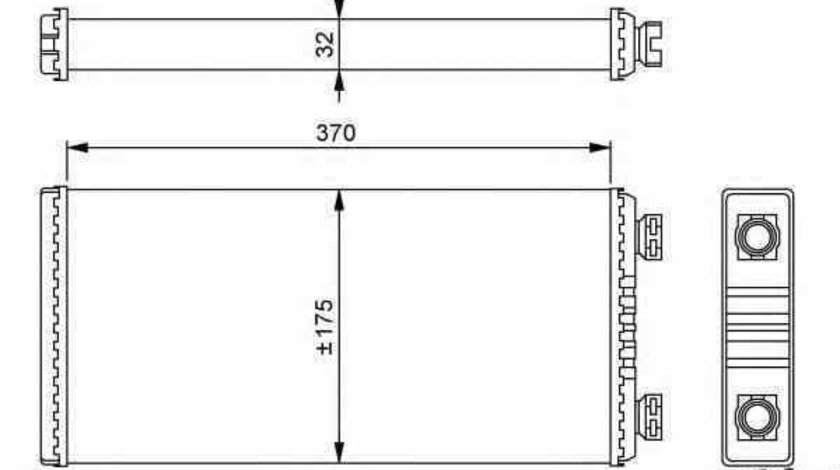 Radiator calorifer caldura MERCEDES-BENZ ACTROS MP2 / MP3 NRF 54257