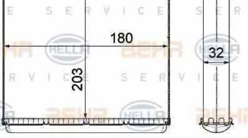 Radiator calorifer caldura MERCEDES-BENZ BBDC E-CLASS W212 HELLA 8FH 351 315-411