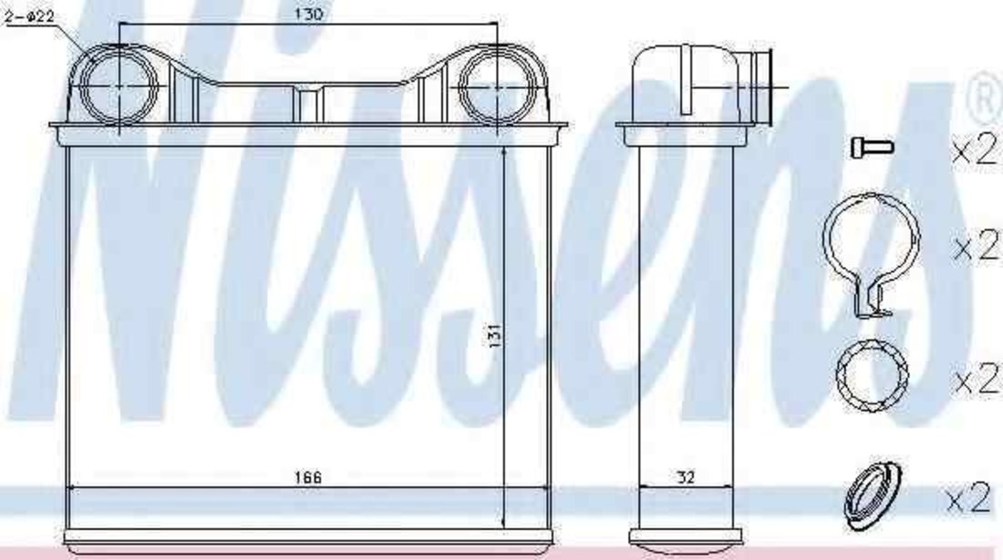 Radiator calorifer caldura MERCEDES-BENZ GL-CLASS (X164) NISSENS 72049