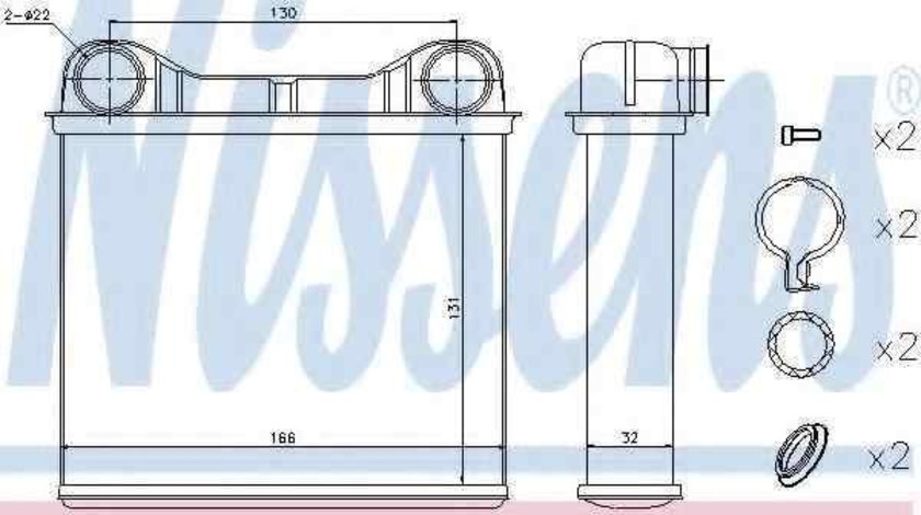 Radiator calorifer caldura MERCEDES-BENZ GL-CLASS (X164) NISSENS 72049