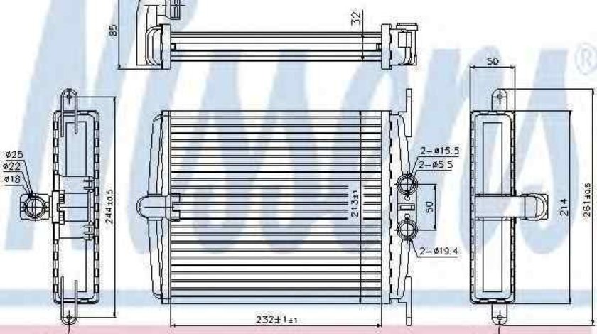 Radiator calorifer caldura MERCEDES-BENZ S-CLASS (W140) NISSENS 72019