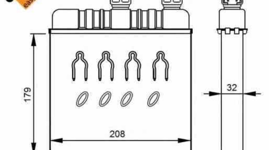 Radiator calorifer caldura OPEL ASTRA G caroserie F70 NRF 54279