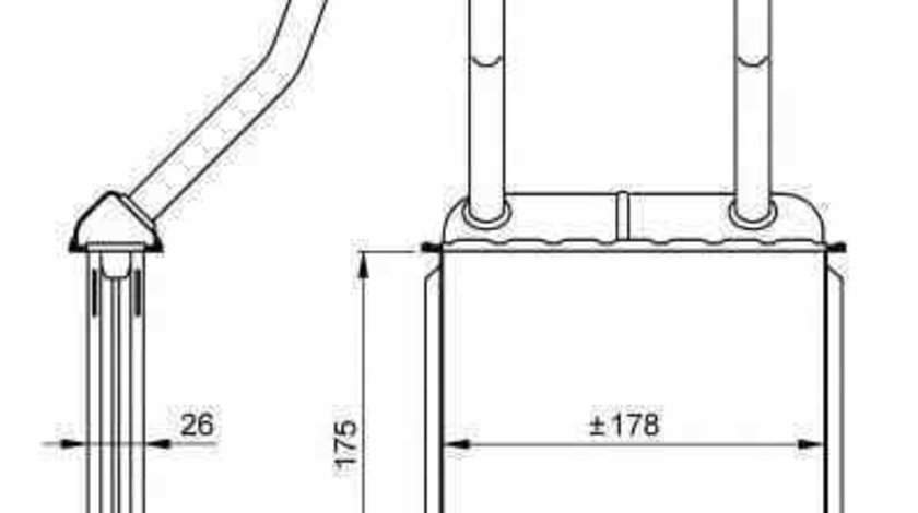 Radiator calorifer caldura OPEL ASTRA G caroserie F70 NRF 58147