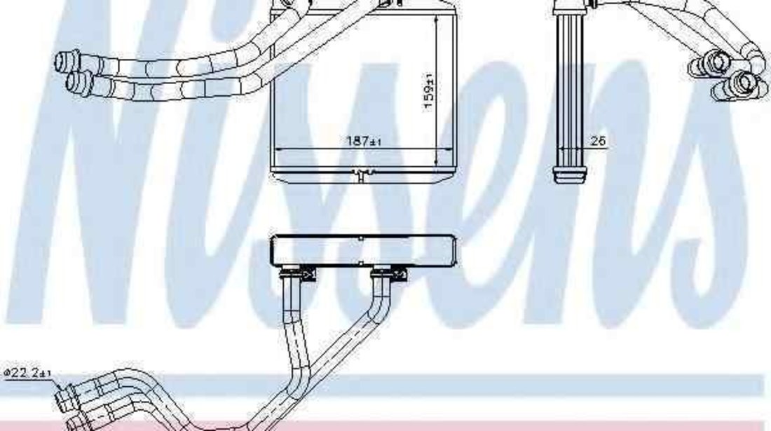 Radiator calorifer caldura OPEL COMBO Tour (X12) NISSENS 71455