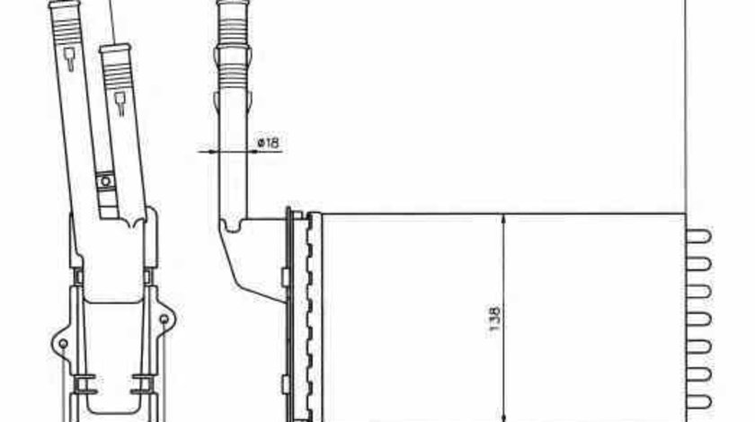 Radiator calorifer caldura PEUGEOT 106 I 1A 1C NRF 58064