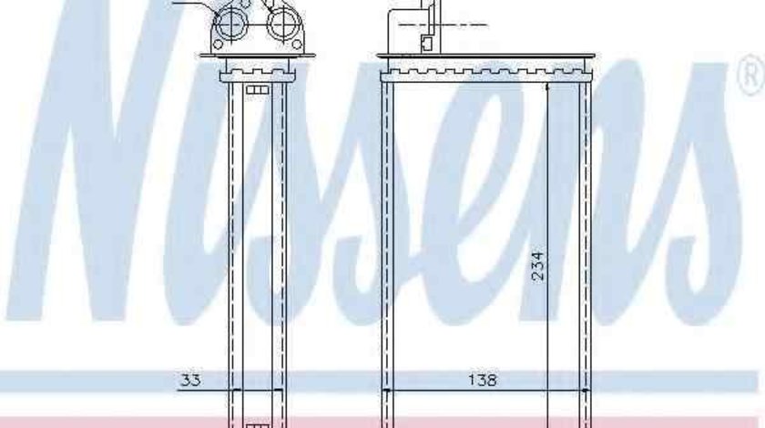 Radiator calorifer caldura PEUGEOT 205 I Cabriolet (741B, 20D) NISSENS 72981