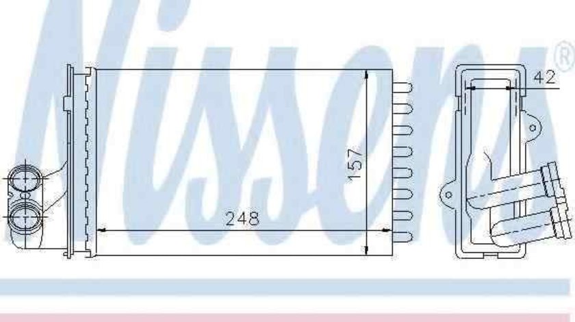 Radiator calorifer caldura PEUGEOT 406 (8B) NISSENS 72984