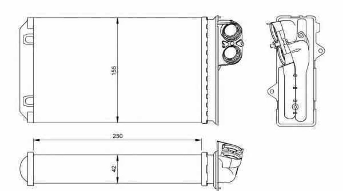 Radiator calorifer caldura PEUGEOT 406 8B NRF 54250