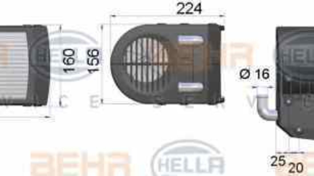 Radiator calorifer caldura Producator HELLA 9MX 351 315-441