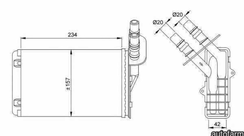 Radiator calorifer caldura RENAULT CLIO II BB0/1/2 CB0/1/2 NRF 53382