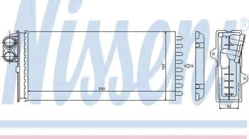 Radiator calorifer caldura RENAULT MASTER II bus (JD) NISSENS 73375