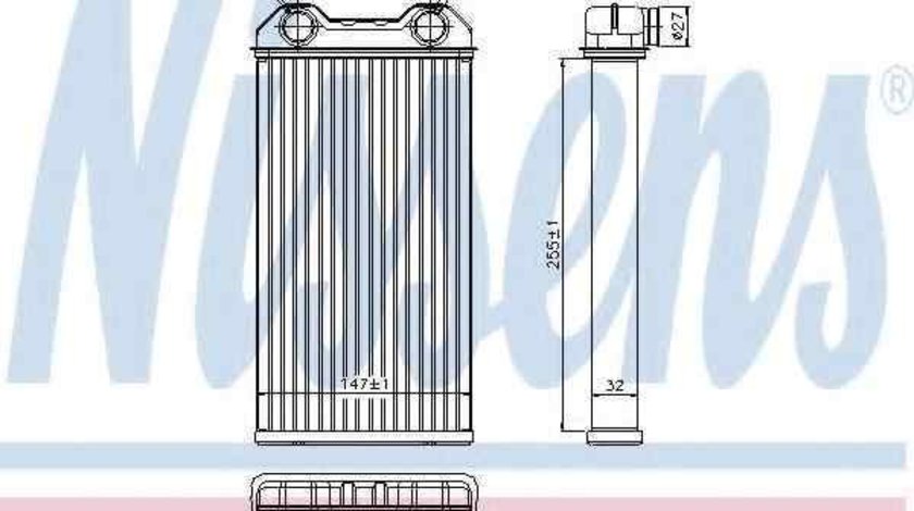 Radiator calorifer caldura RENAULT TRAFIC II bus (JL) NISSENS 73331