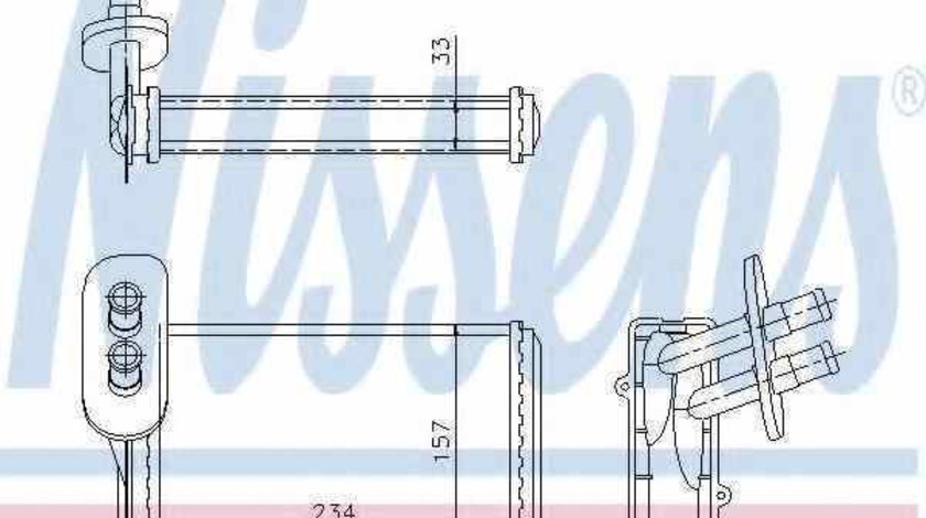 Radiator calorifer caldura VW GOLF II 19E 1G1 NISSENS 73962