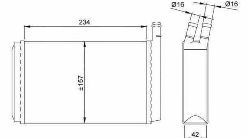 Radiator calorifer caldura VW PASSAT 32B NRF 58614