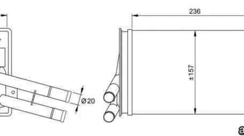 Radiator calorifer caldura VW PASSAT Variant (3B6) NRF 54302