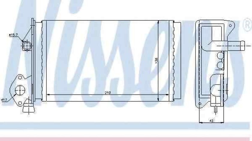 Radiator calorifer caldura VW POLO cupe (86C, 80) NISSENS 73964