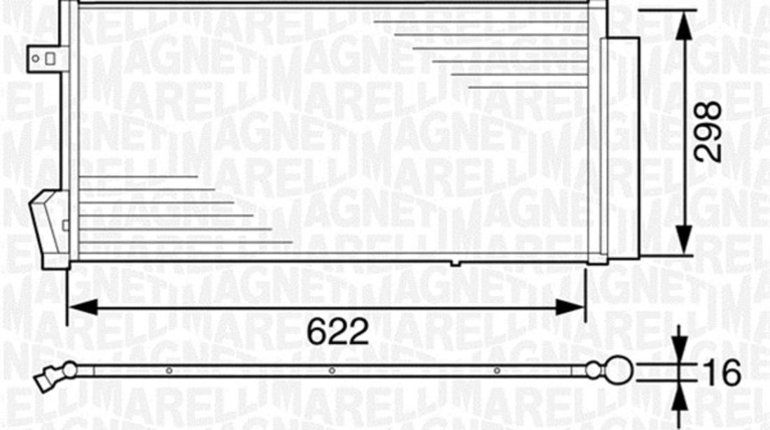 Radiator clima AC FIAT DOBLO; OPEL COMBO, COMBO / TOUR 1.3D-2.0 d dupa 2010 cod intern: CI2463CE