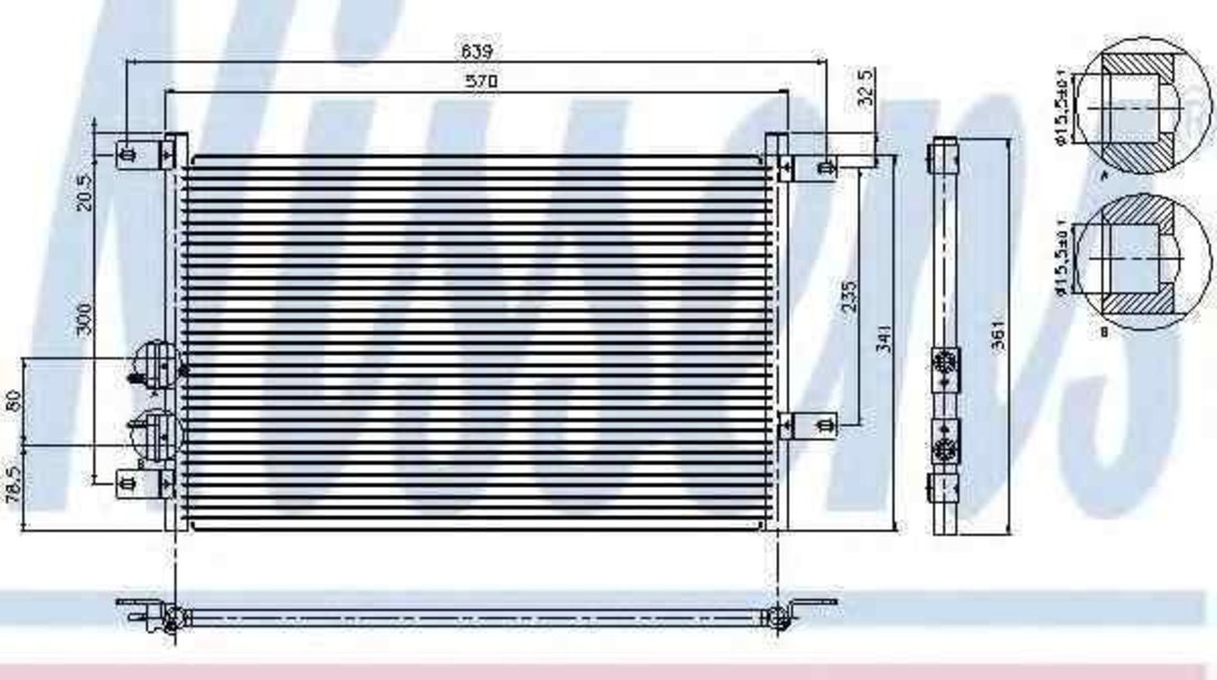 Radiator Clima Aer Conditionat ALFA ROMEO 156 Sportwagon (932) NISSENS 94526