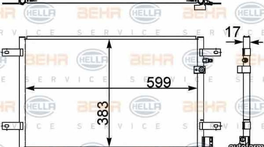 Radiator Clima Aer Conditionat AUDI A6 Allroad 4FH C6 HELLA 8FC 351 302-451