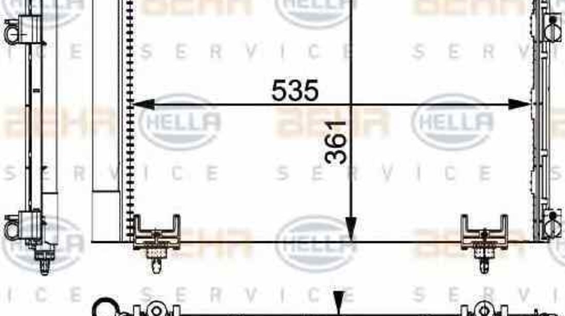 Radiator Clima Aer Conditionat CITROËN C4 I LC HELLA 8FC 351 317-561