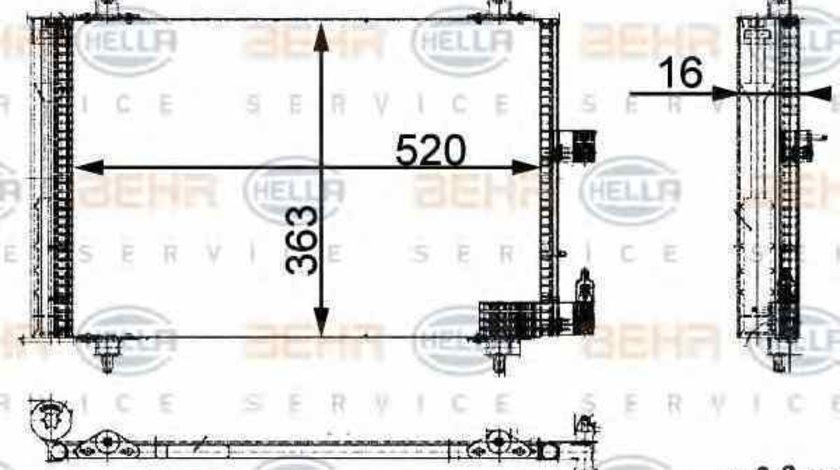 Radiator Clima Aer Conditionat CITROËN XSARA N1 HELLA 8FC 351 301-384