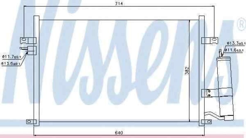 Radiator Clima Aer Conditionat DAEWOO LACETTI hatchback (KLAN) NISSENS 94725