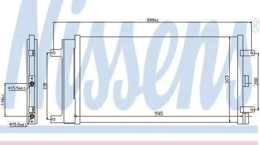 Radiator Clima Aer Conditionat FIAT DOBLO (119) NISSENS 940061