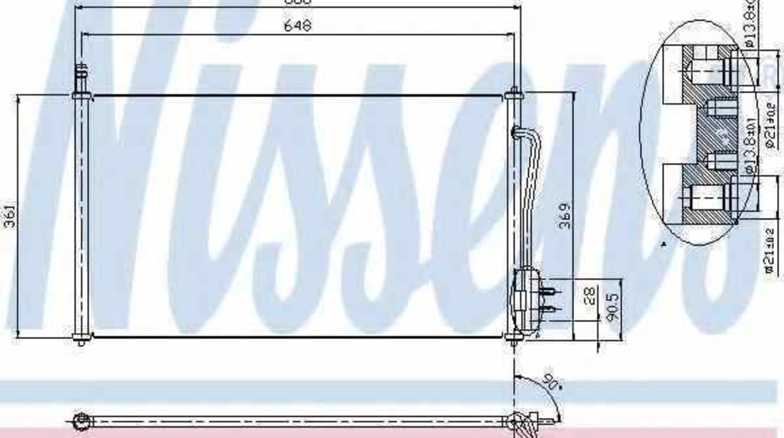 Radiator Clima Aer Conditionat FORD FOCUS combi DNW NISSENS 94432