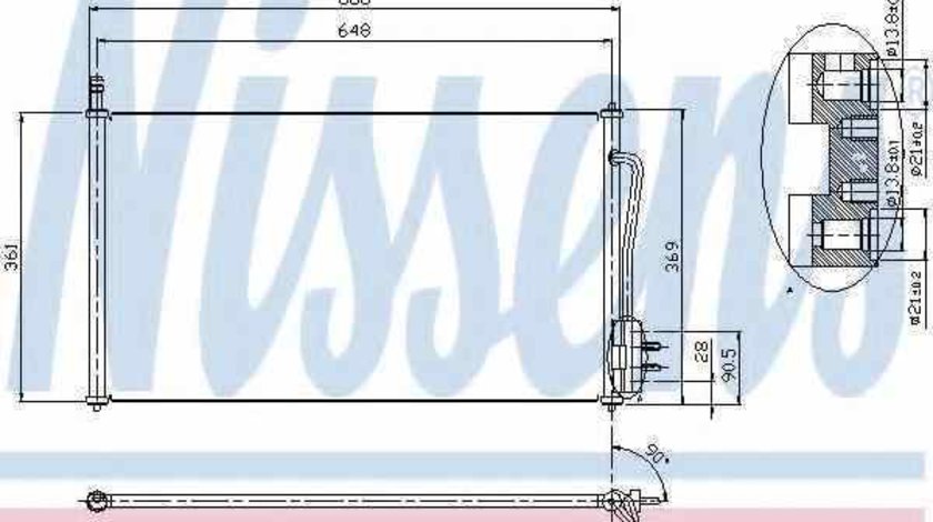 Radiator Clima Aer Conditionat FORD FOCUS DAW DBW NISSENS 94432