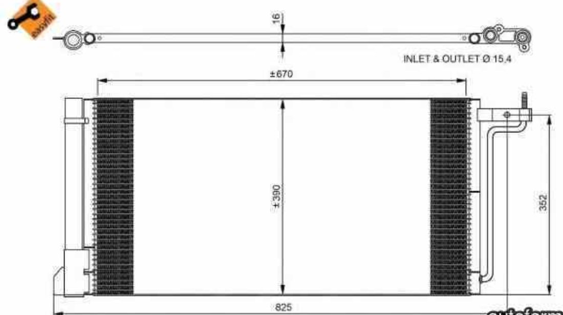 Radiator Clima Aer Conditionat FORD FOCUS III NRF 350051