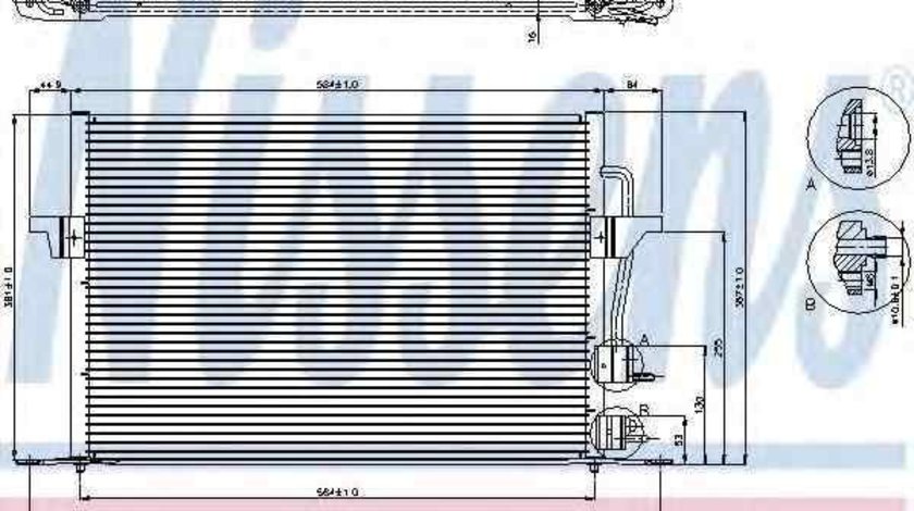 Radiator Clima Aer Conditionat FORD MONDEO II (BAP) NISSENS 94308