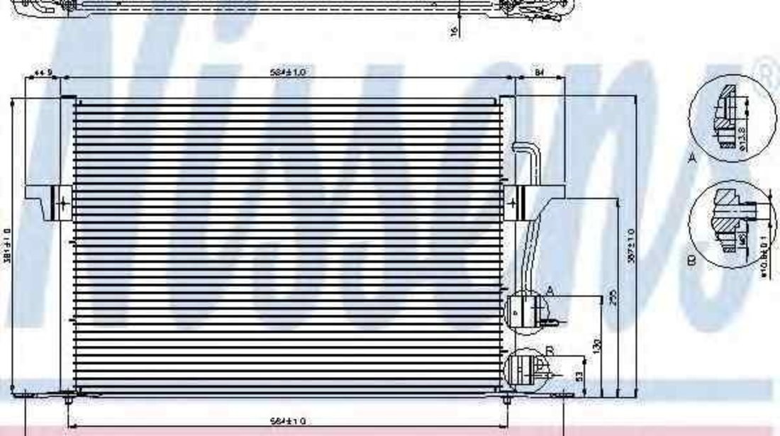 Radiator Clima Aer Conditionat FORD MONDEO II combi (BNP) NISSENS 94308