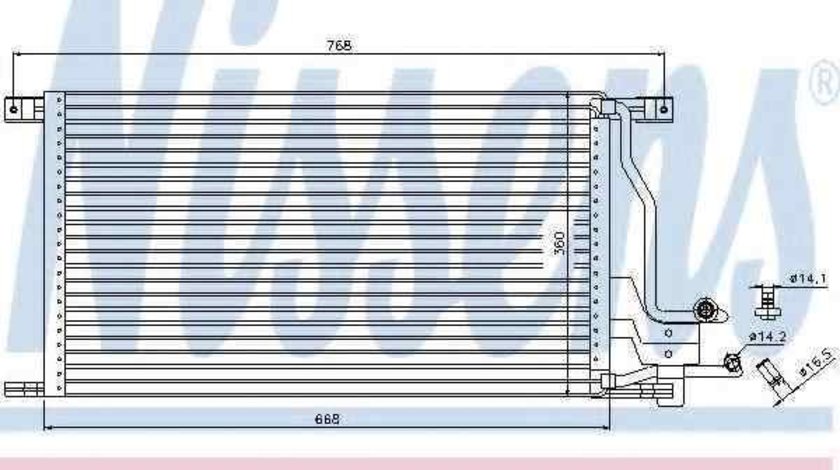 Radiator Clima Aer Conditionat FORD TRANSIT TOURNEO NISSENS 94483