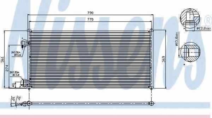 Radiator Clima Aer Conditionat FORD TRANSIT CONNECT P65 P70 P80 NISSENS 94664