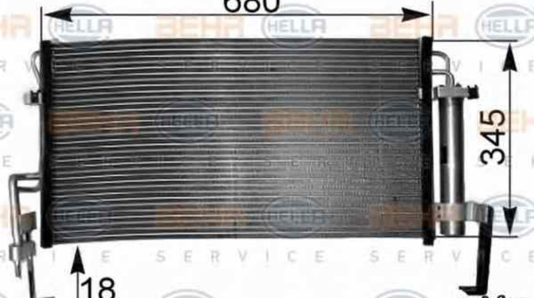 Radiator Clima Aer Conditionat HYUNDAI SONATA IV EF HELLA 8FC 351 038-771